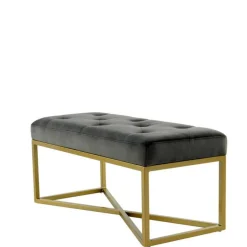 Sale Polsterbank in Grau und Gold - Melona Sitzbank