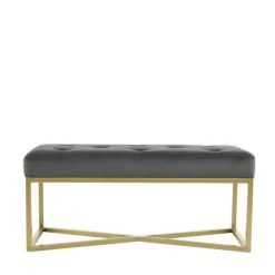 Sale Polsterbank in Grau und Gold - Melona Sitzbank