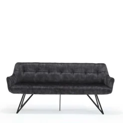 Sale Polsterbank mit Armlehnen in Anthrazit - Mascaro Sitzbank