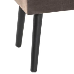 Polsterbank Truhe aus Samt in Taupe - Landhuis Sitzbank