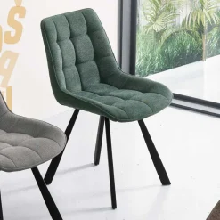 Polsterstühle in Dunkelgrün - Islando (4er Set) Stühle