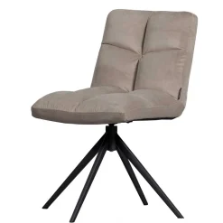 Polsterstuhl mit Stativgestell in Beigegrau - Melli Stühle