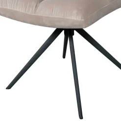 Polsterstuhl mit Stativgestell in Beigegrau - Melli Stühle