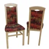 Polsterstuhl mit Stoff Rot gemustert Cora & Buchefarben (2er Set) Stühle