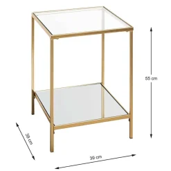 Outlet Quadratischer Beistelltisch aus Klarglas - Clair Tische