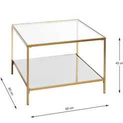 Outlet Quadratischer Beistelltisch aus Klarglas - Clair Tische