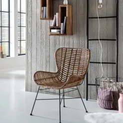 Rattan Esszimmerstuhl Abazi mit Armlehnen Stühle