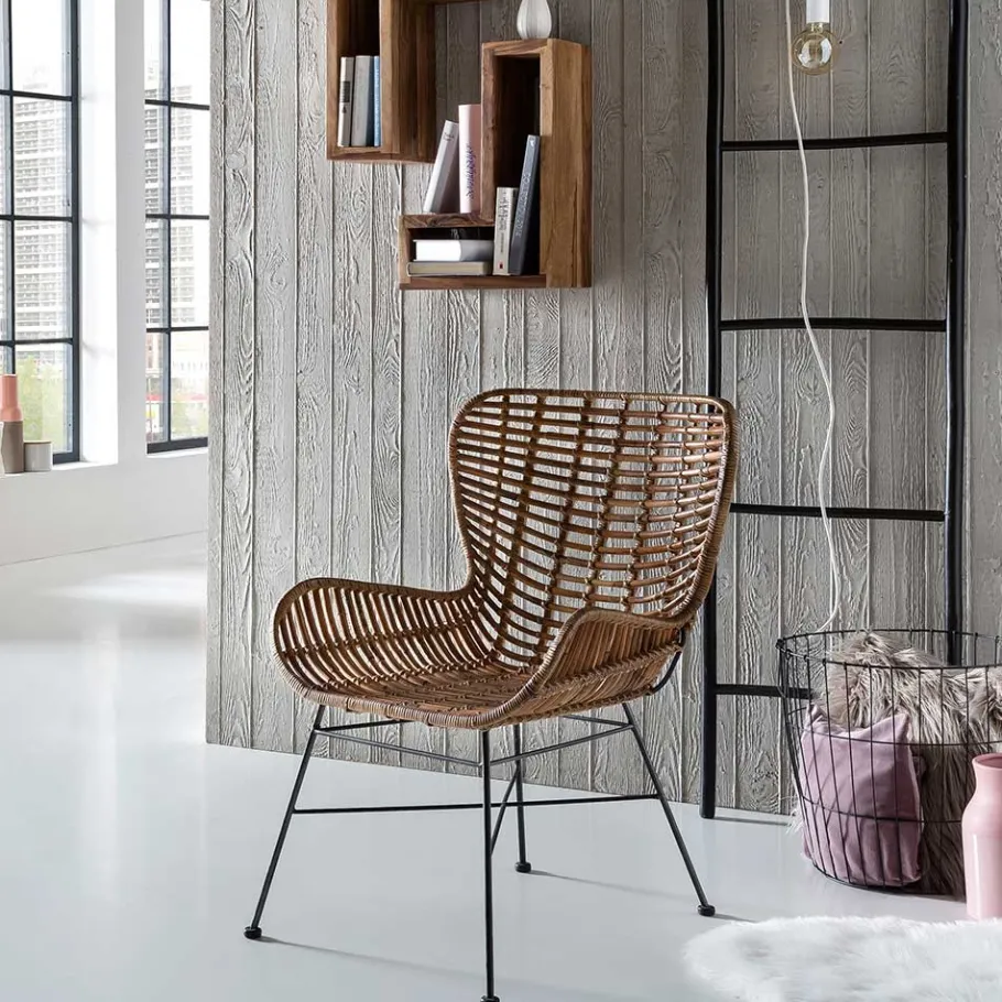 Rattan Esszimmerstuhl Abazi mit Armlehnen Stühle