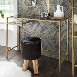 Online Rauchglas Konsolentisch mit Metallgestell - Ebruar Tische