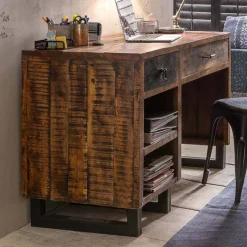 Best Recyclingholz Schreibtisch 120x50 cm - Bahiro Tische