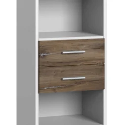 Best Regal in Weiß & Eiche verwittert Dekor - Liesca Regale|Vitrinen