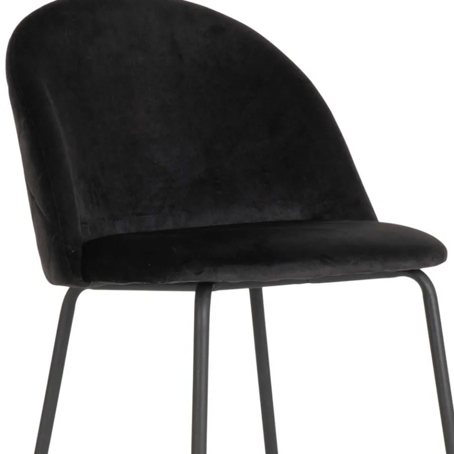 Sale Retro Barstühle aus schwarzem Samt - Baltimoore (2er Set) Hocker