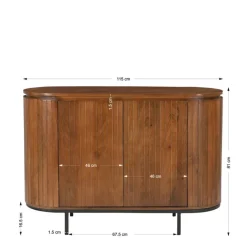 Best Retro Design Kommode aus Mangoholz - Galadira Sideboards