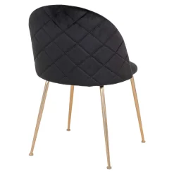 Outlet Retro Polsterstühle mit Messing Gestell - Silvanus (2er Set) Stühle