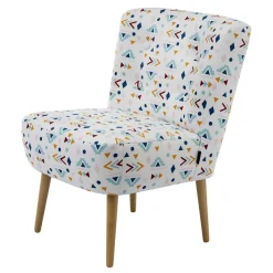 Best Retro Style Sessel mit gemustertem Stoffbezug - Veressa Sessel