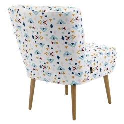 Best Retro Style Sessel mit gemustertem Stoffbezug - Veressa Sessel