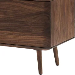 Best Retro TV Element aus Nussbaum Massivholz - Rivossa Tv & Hifi-Möbel|Lowboards