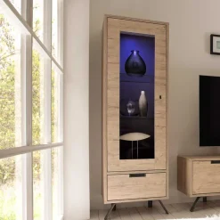 Best Retro Wohnwand im Eiche Dekor - Rodonda (dreiteilig) Wohnwände