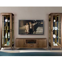 Best Retro Wohnwandd in Nussbaum - Gralaz (dreiteilig) Wohnwände