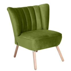 Best Retrosessel in Oliv GrĂŒn Samtvelours - Stevard Sessel