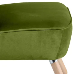 Best Retrosessel in Oliv Grün Samtvelours - Stevard Sessel