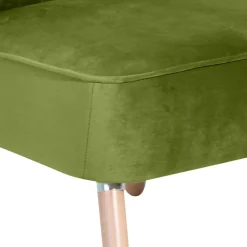 Best Retrosessel in Oliv Grün Samtvelours - Stevard Sessel