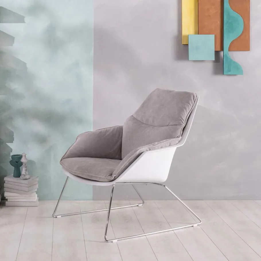 Retrosessel mit Chrom Bügelgestell - Harukivo (2er Set) Sessel|Stühle