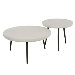 Outlet Retro-Wohnzimmertische aus Marmorkomposit - Percos (zweiteilig) Tische