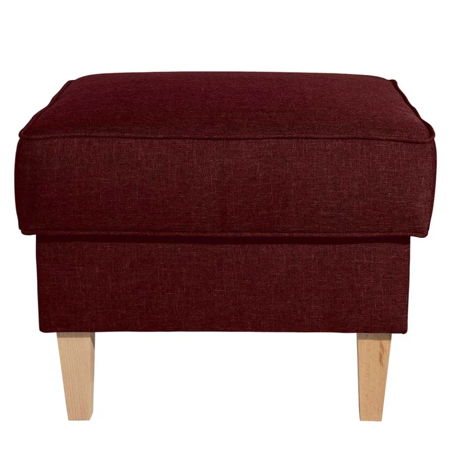 Sale Roter Wohnzimmerhocker mit Stoffbezug - Lacaza Hocker