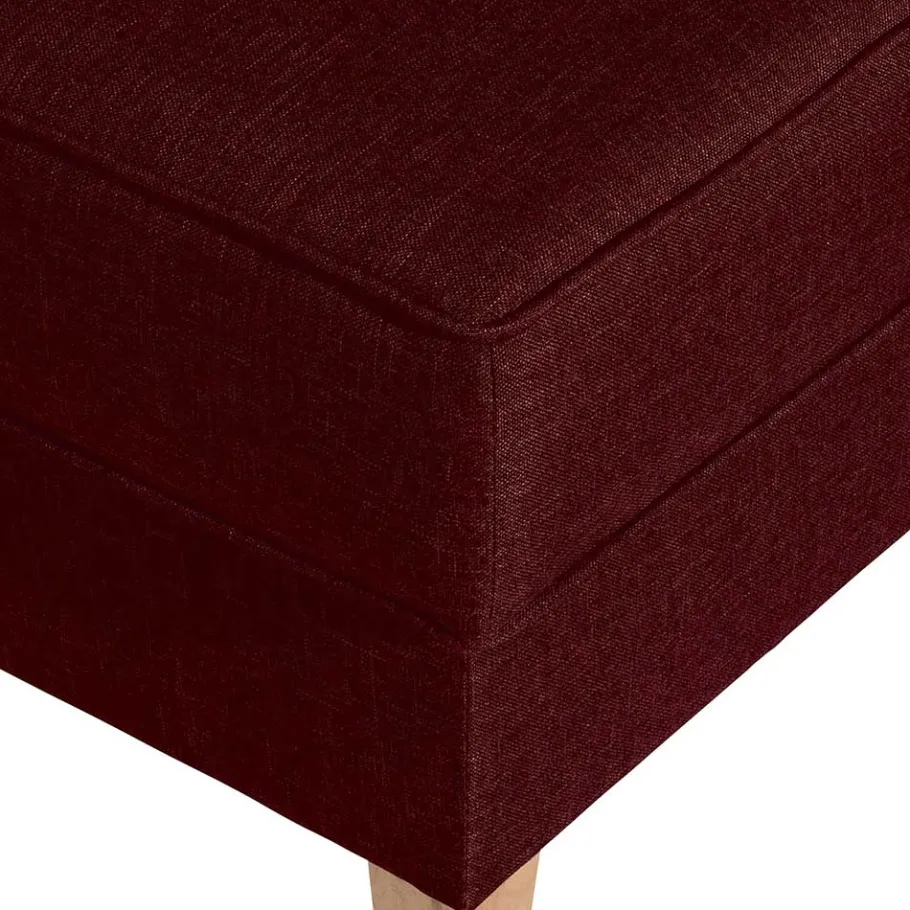 Sale Roter Wohnzimmerhocker mit Stoffbezug - Lacaza Hocker