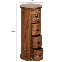 Runde Hochkommode mit vier Schubladen - Etienna Kommoden