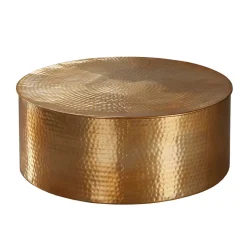 Outlet Runder Alu Couchtisch in Goldfarben - Cosima Tische