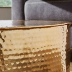 Outlet Runder Alu Couchtisch in Goldfarben - Cosima Tische