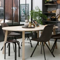 Hot Runder Ausziehtisch in Eiche Bianco - Guern Tische