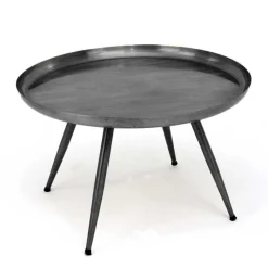 Discount Runder Beistelltisch in Anthrazit - Carimo Tische