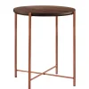 Online Runder Beistelltisch in Nussbaum und Kupfer - Jailen Tische