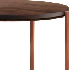 Online Runder Beistelltisch in Nussbaum und Kupfer - Jailen Tische