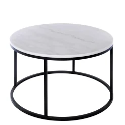 Runder Design Couchtisch mit Marmorplatte - Ciliuma Tische