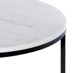 Runder Design Couchtisch mit Marmorplatte - Ciliuma Tische
