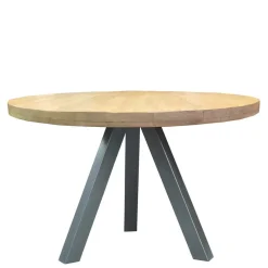 Sale Runder Esstisch mit Holzplatte Mango - Belafoma Tische