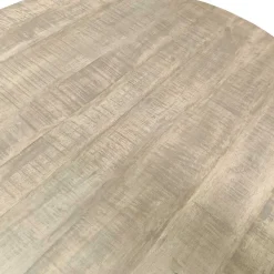 Sale Runder Esstisch mit Holzplatte Mango - Belafoma Tische