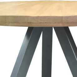 Sale Runder Esstisch mit Holzplatte Mango - Belafoma Tische