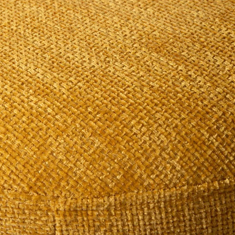 Sale Runder Sitzhocker in Gelb Chenillebezug - Lourettes (2er Set) Hocker