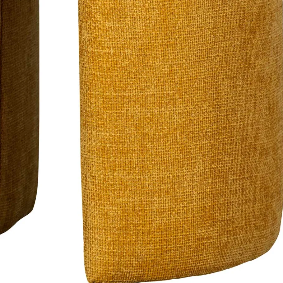 Sale Runder Sitzhocker in Gelb Chenillebezug - Lourettes (2er Set) Hocker