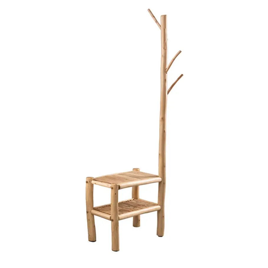 Clearance Rustikale Design-Garderobe aus Eukalyptusholz - Drawa Garderoben