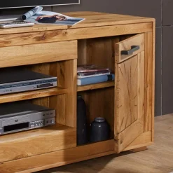 Outlet Rustikale Schrankwand Troncon aus Wildeiche (vierteilig) Wohnwände