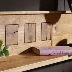 Outlet Rustikale Schrankwand Troncon aus Wildeiche (vierteilig) Wohnwände