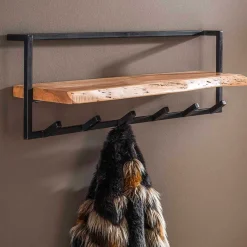 Best Rustikale Wandgarderobe aus Stahl in Grau - Bash Garderoben