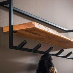 Best Rustikale Wandgarderobe aus Stahl in Grau - Bash Garderoben
