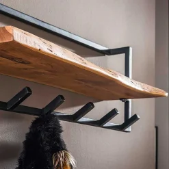 Best Rustikale Wandgarderobe aus Stahl in Grau - Bash Garderoben